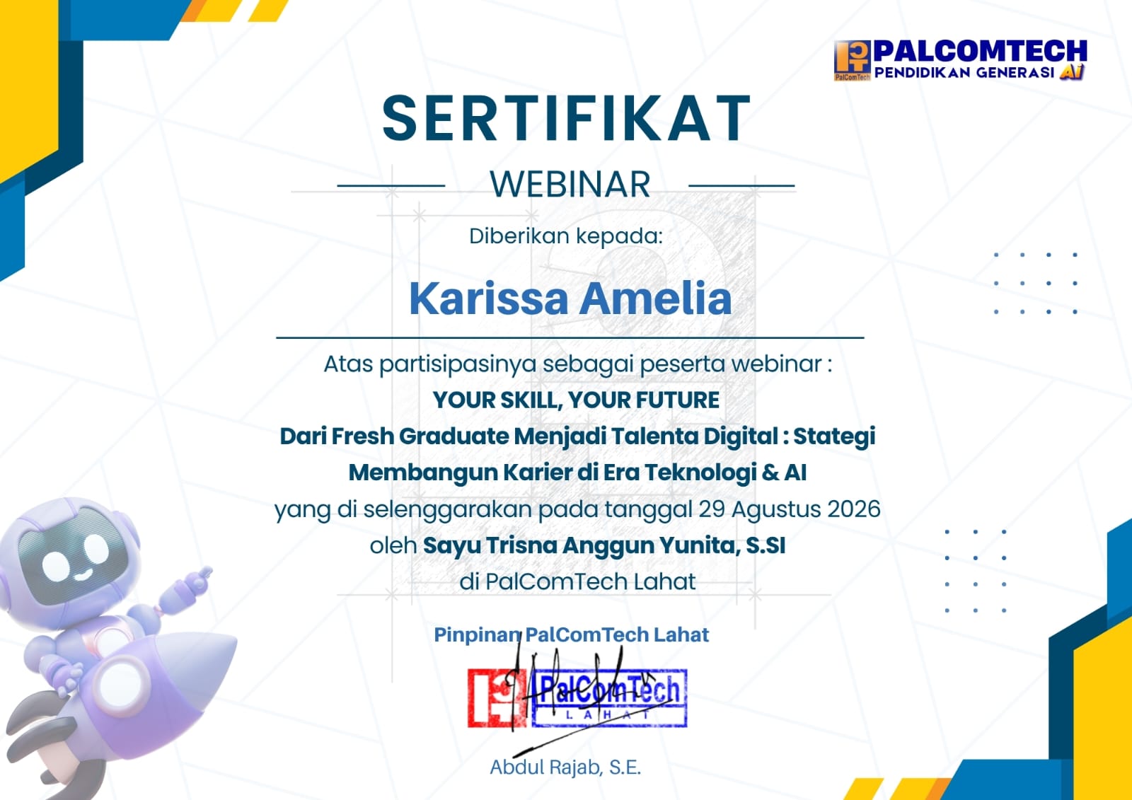 Sertifikat Webinar 2